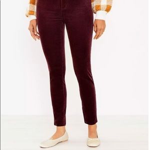 Loft Curvy Skinny Corduroy Pants, Size 2